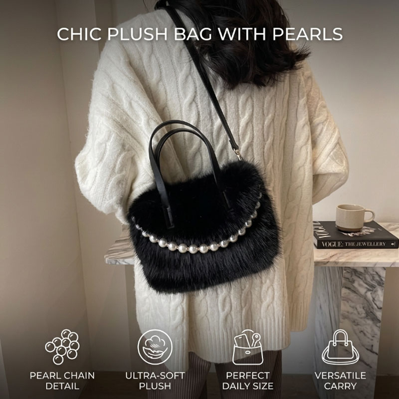 Luxury Bags Cute - Luksusowa, pluszowa, mini torebka na ramię